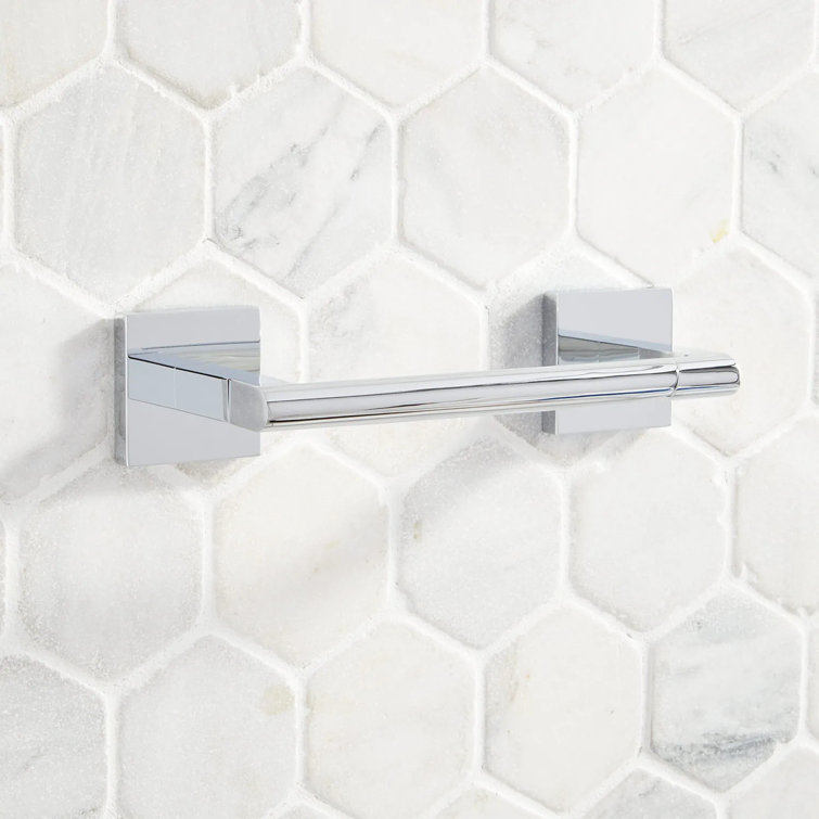 Chrome Square Modern Wall Mounted Toilet Paper Holder
