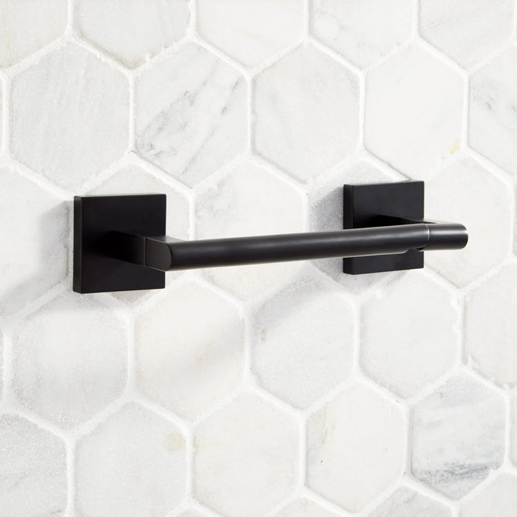 Matte Black Metal Wall Mounted Toilet Paper Holder