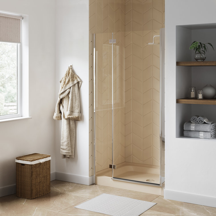 Voltaire 48" x 36" Biscuit Acrylic Shower Base with Left-Hand Drain