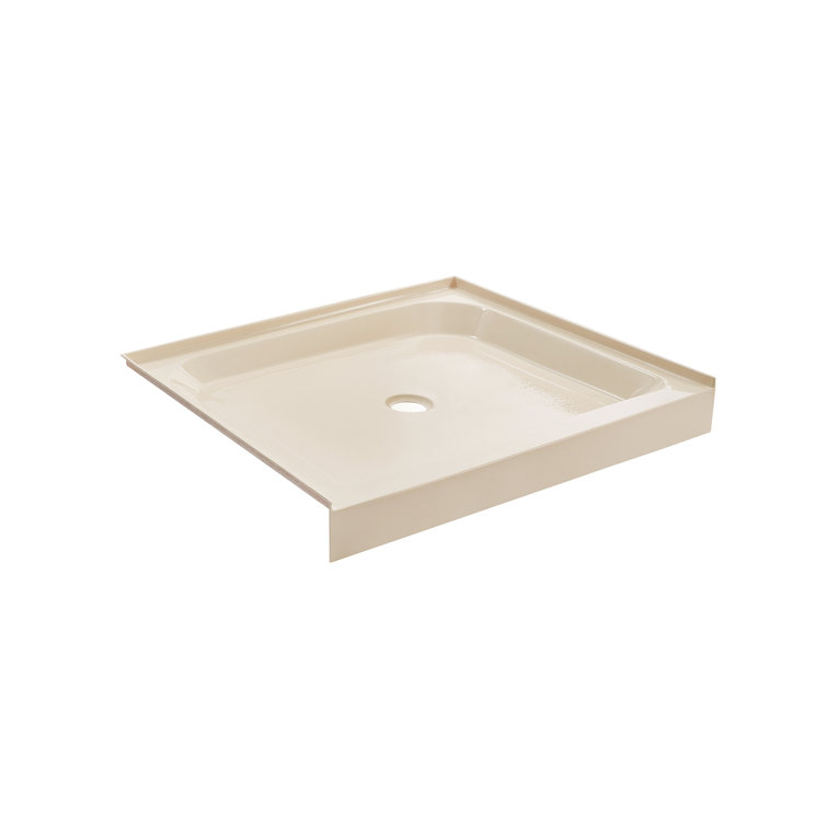 Voltaire 48" x 36" Biscuit Acrylic Shower Base with Left-Hand Drain