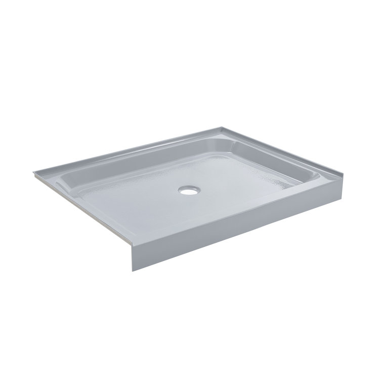 Voltaire 48" x 36" Gray Acrylic Single-Threshold Shower Base