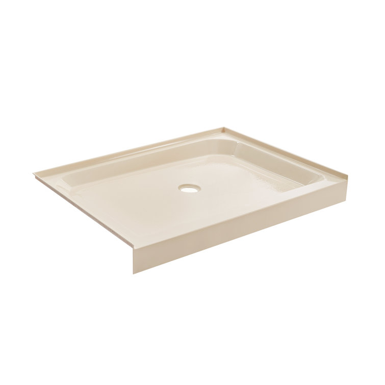 Voltaire 48" x 36" Biscuit Acrylic Shower Base with Left-Hand Drain