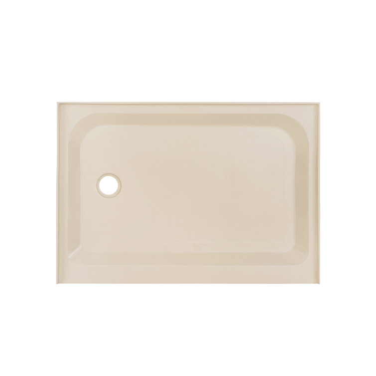 Voltaire 48" x 36" Biscuit Acrylic Shower Base with Left-Hand Drain