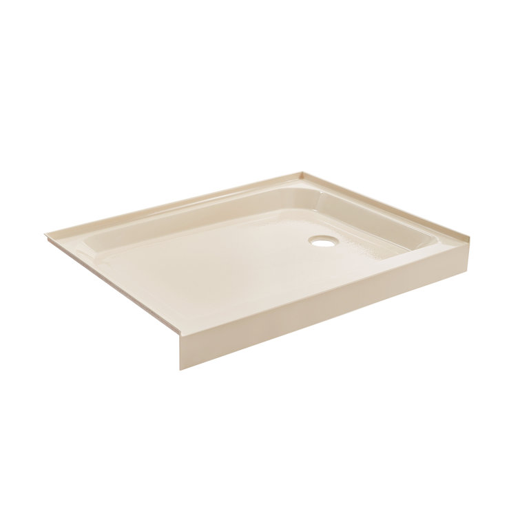 Voltaire 48" x 36" Biscuit Acrylic Shower Base with Left-Hand Drain