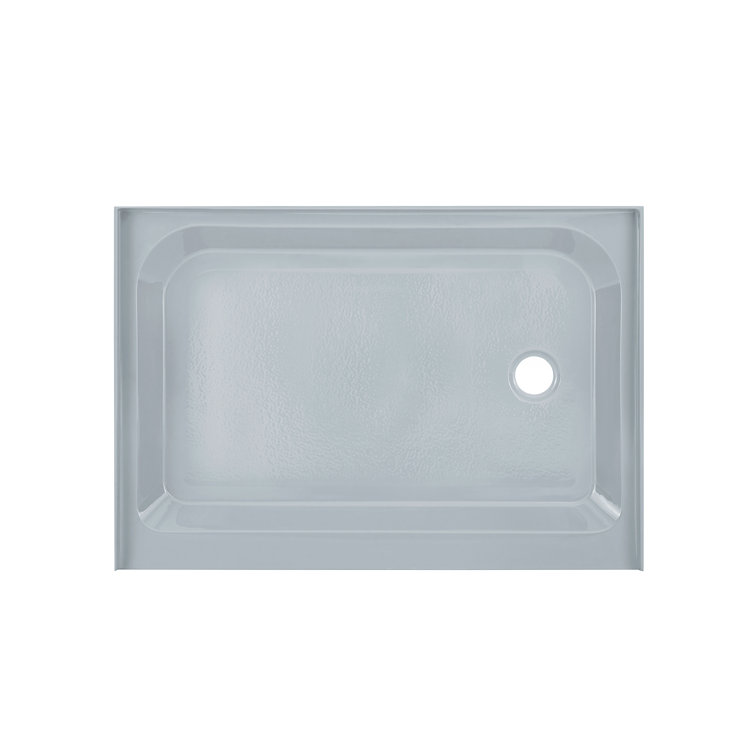 Voltaire 48" x 36" Gray Acrylic Shower Base with Right-Hand Drain