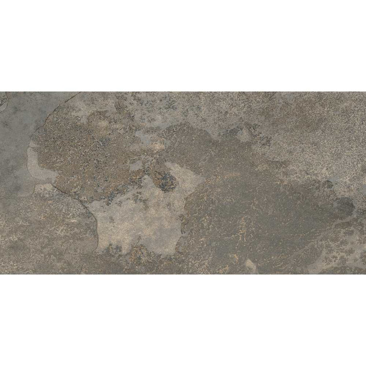 Multi Brown 12" x 24" Matte Porcelain Stone Look Wall & Floor Tile