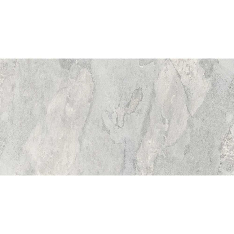 Large White Matte Porcelain Stone Look Wall & Floor Tile
