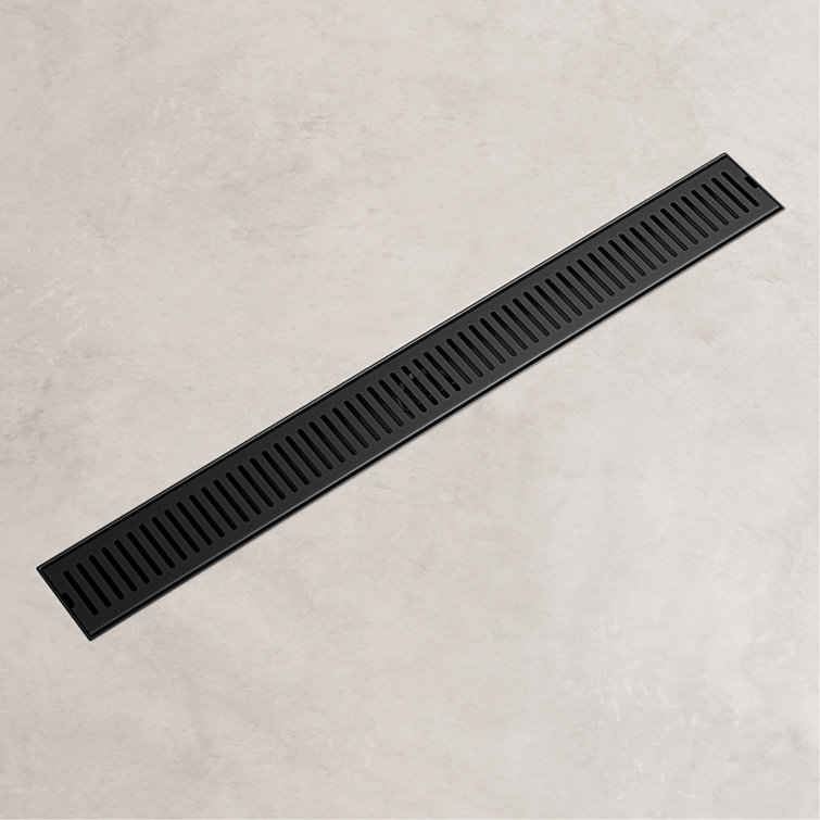 Elan 24" Matte Black Rectangular Linear Shower Drain