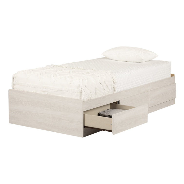 Winter Oak Twin Mate's Bed with 3 Drawers