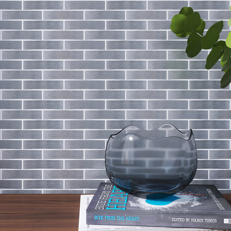 Stainless Steel Beveled Rectangle Mosaic Wall Tile
