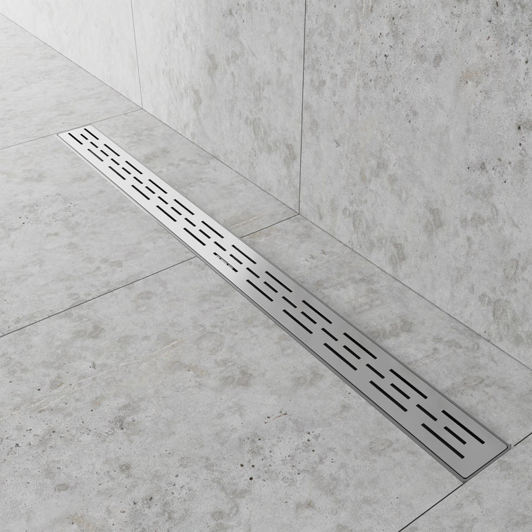 36" Stainless Steel Linear Shower Drain with Hair Strainer