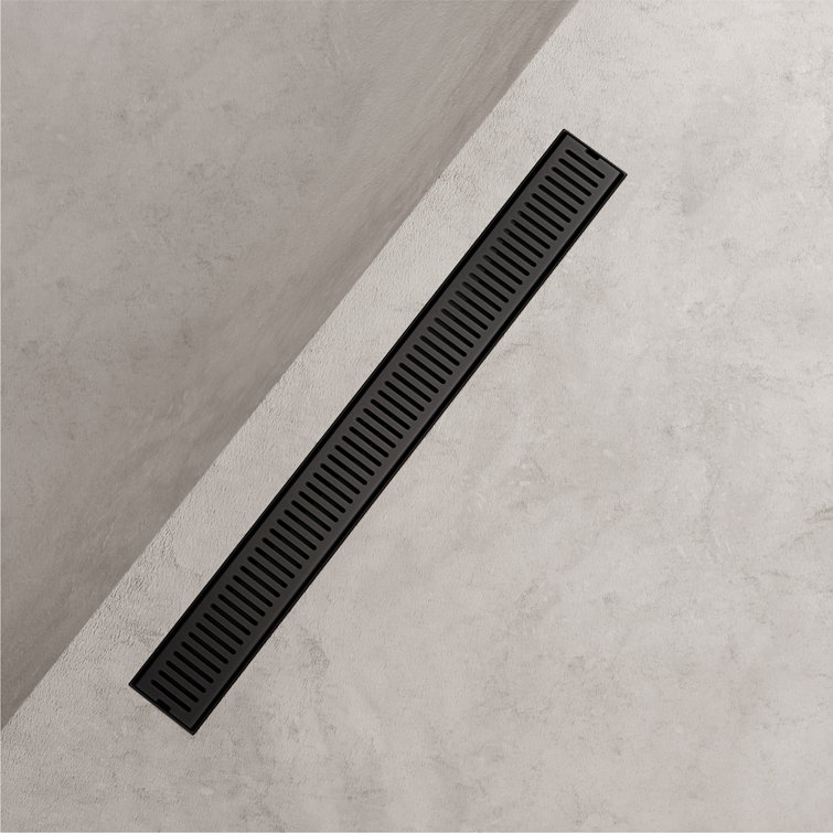 Elan 24" Matte Black Rectangular Linear Shower Drain