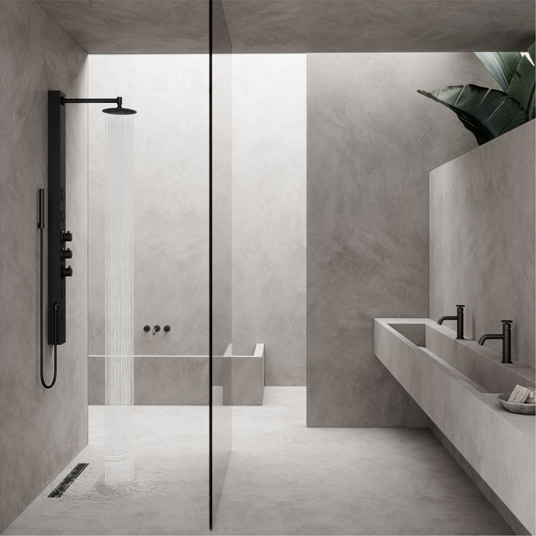 Elan 24" Matte Black Rectangular Linear Shower Drain