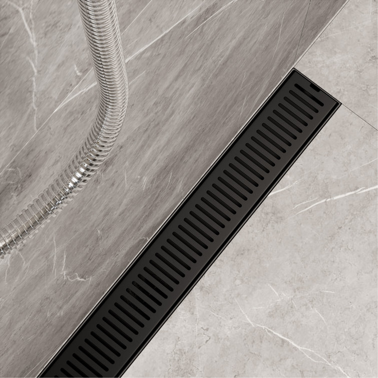 Elan 24" Matte Black Rectangular Linear Shower Drain