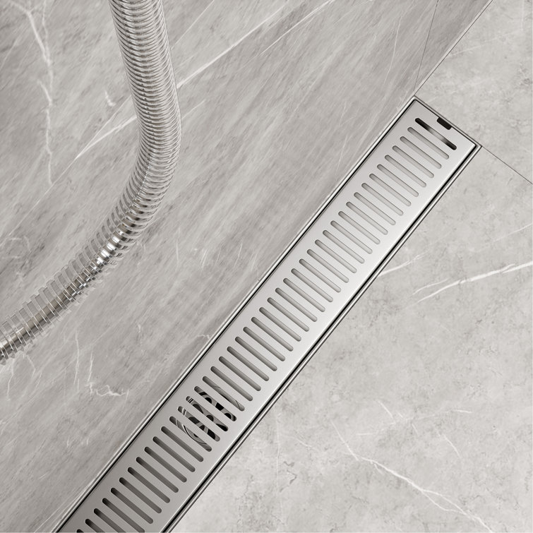 Elan 24" Stainless Steel Linear Shower Drain in Brushed Nickel