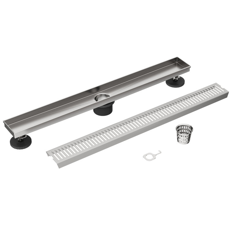 Elan 24" Stainless Steel Linear Shower Drain in Brushed Nickel