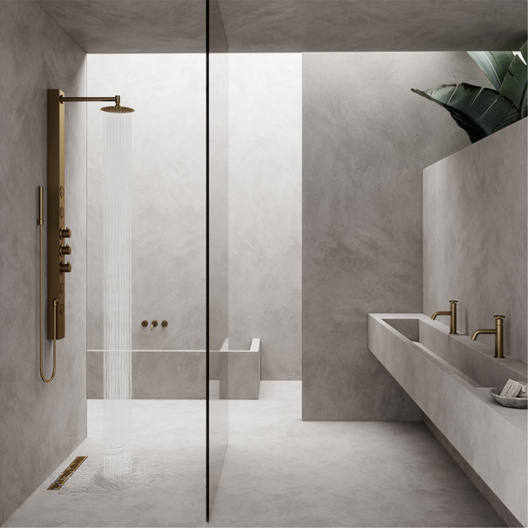 Elan 24" Matte Brushed Gold Linear Shower Drain