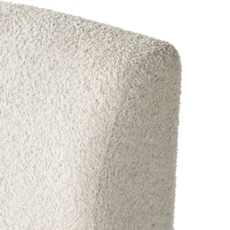 Sheldon Ivory Swivel Lounge Chair with Oak Frame