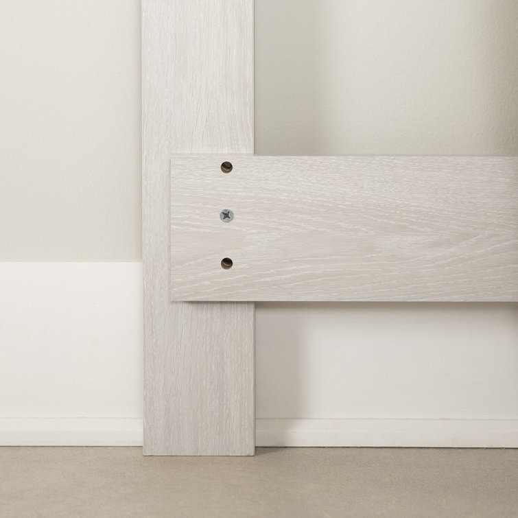 Winter Oak Full Panel Headboard with Large Moldings