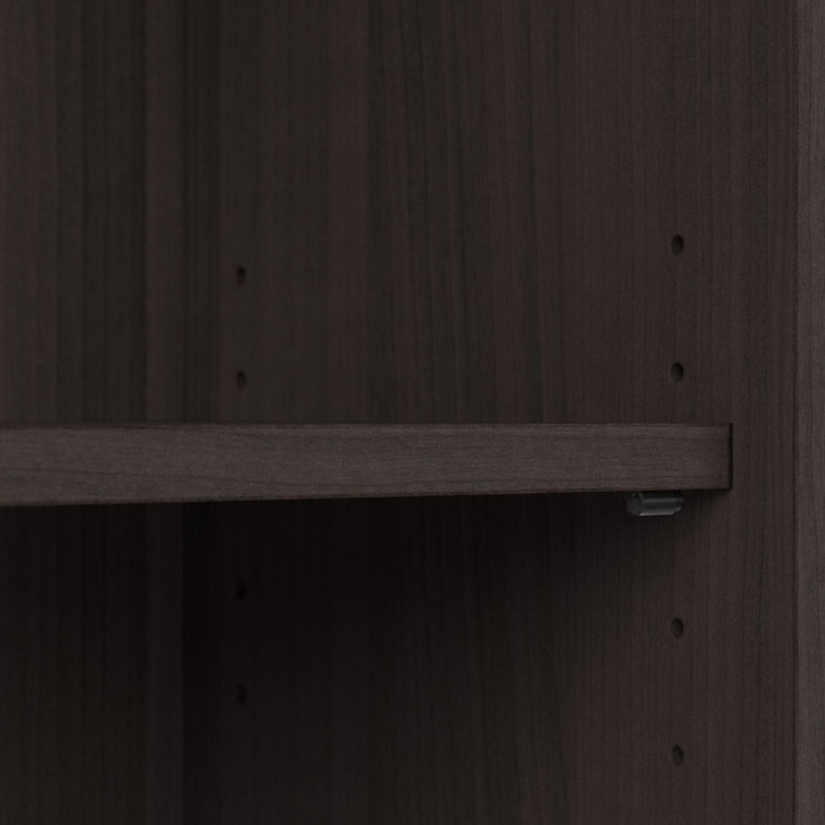 Cabot Traditional Heather Gray 5-Shelf Adjustable Bookcase