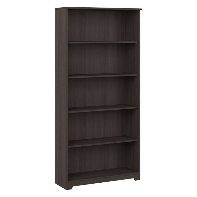 Cabot Traditional Heather Gray 5-Shelf Adjustable Bookcase