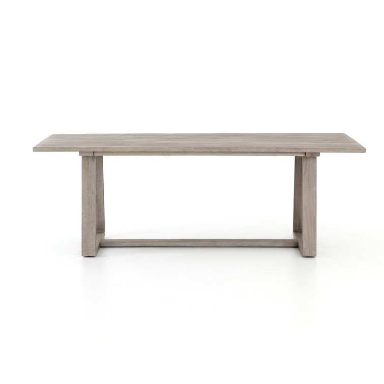Atherton 86.5" Weathered Gray Teak Outdoor Dining Table