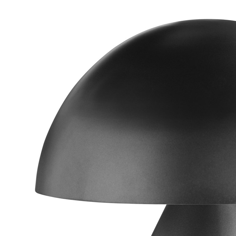 Apollo Blackened Iron Modern Table Lamp with Metal Shade