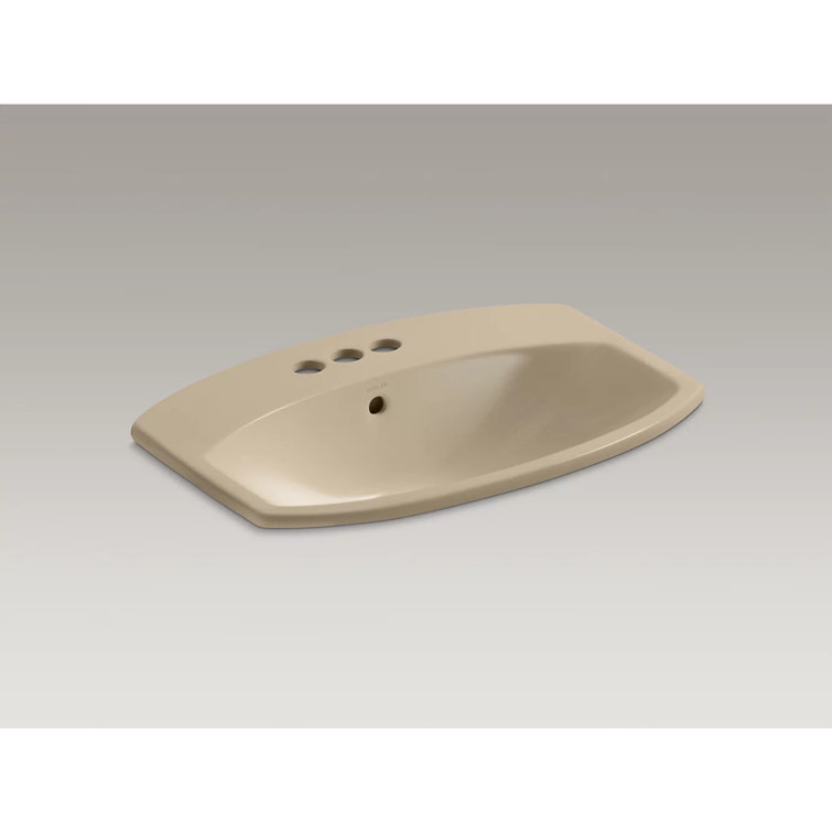Cimarron Biscuit Oval Ceramic Topmount Bathroom Sink