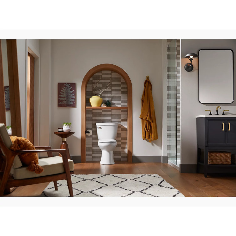 White High Efficiency Elongated Two-Piece Toilet