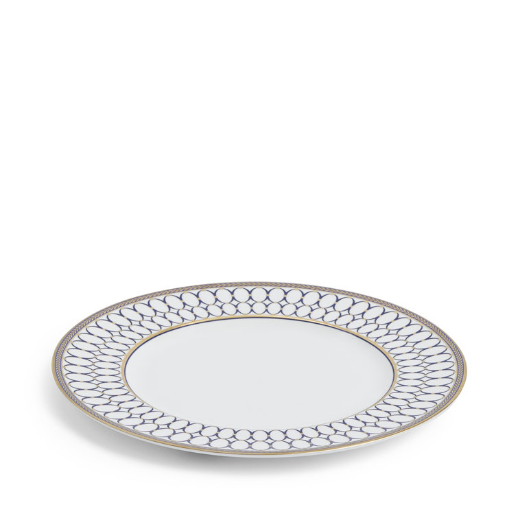 Blue and Gold Porcelain 10.75" Dinner Plate