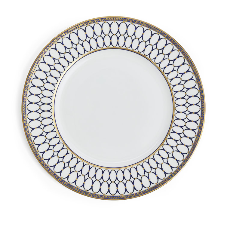 Blue and Gold Porcelain 10.75" Dinner Plate