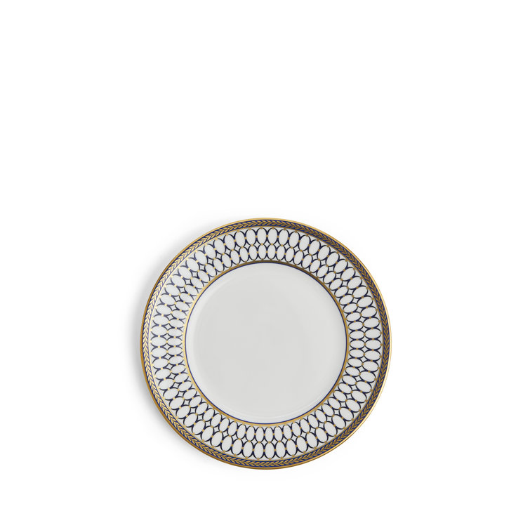 Renaissance White and Gold 6.9" Porcelain Bread Plate