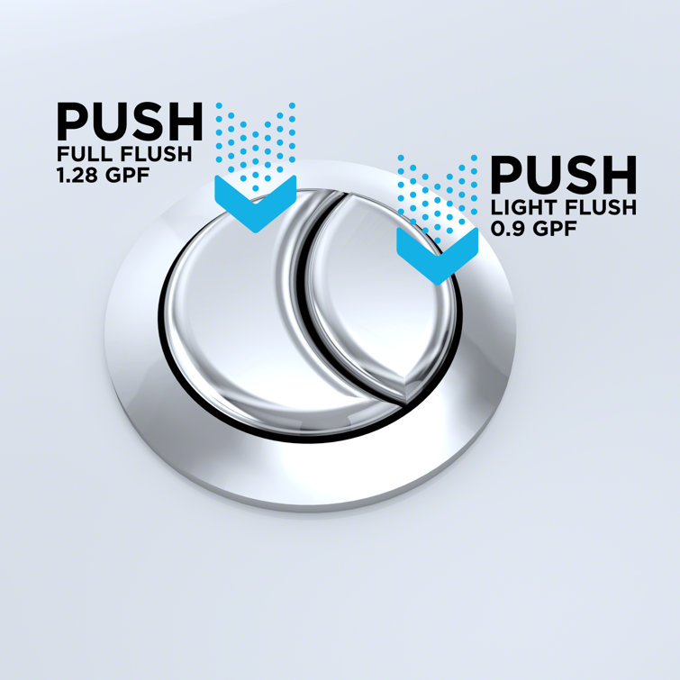 White Elongated Dual Flush Two-Piece Toilet with Tornado Flush