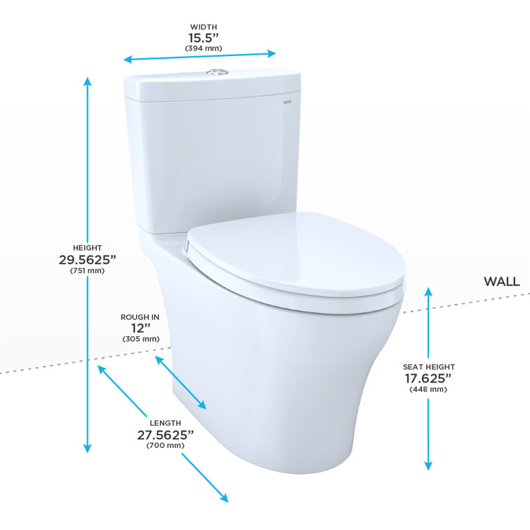 Bone Elongated Dual Flush Two-Piece Toilet with Tornado Flush