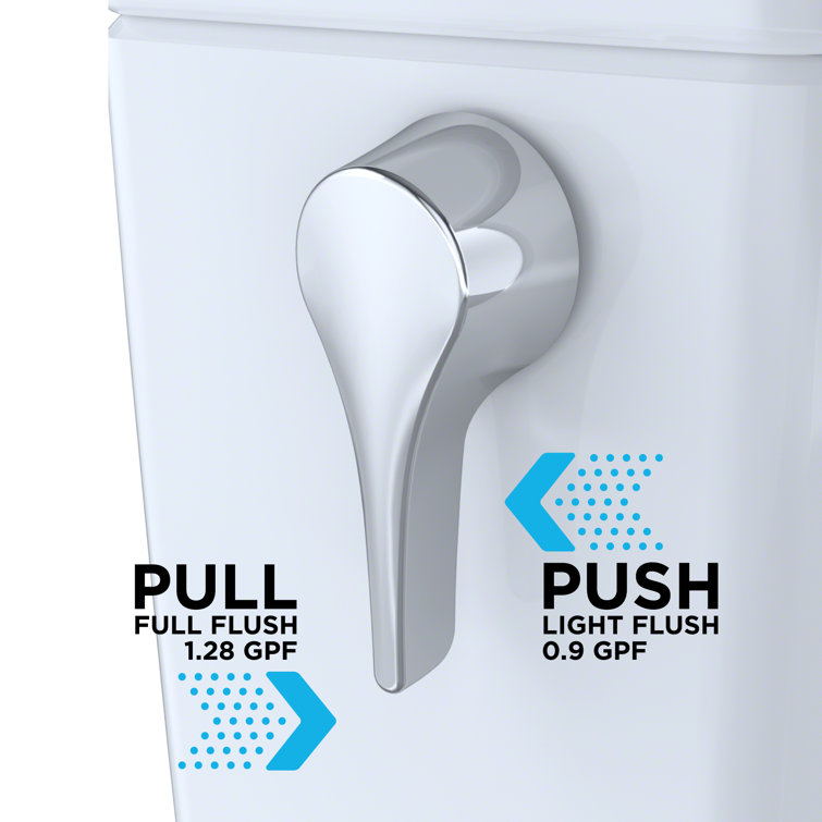 Cotton White Dual Flush Elongated Two-Piece Toilet with SoftClose Seat
