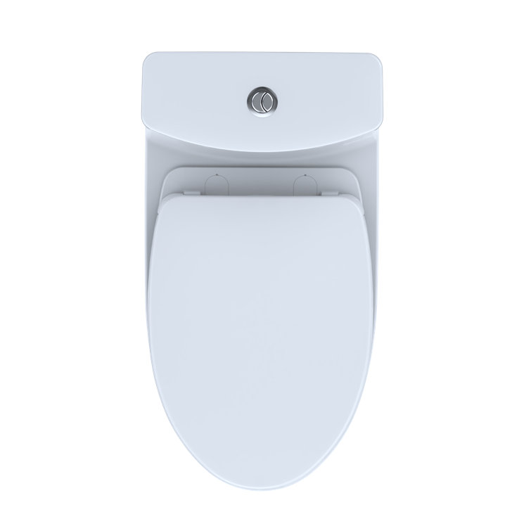Elongated Bone Vitreous China Dual-Flush High-Efficiency Toilet