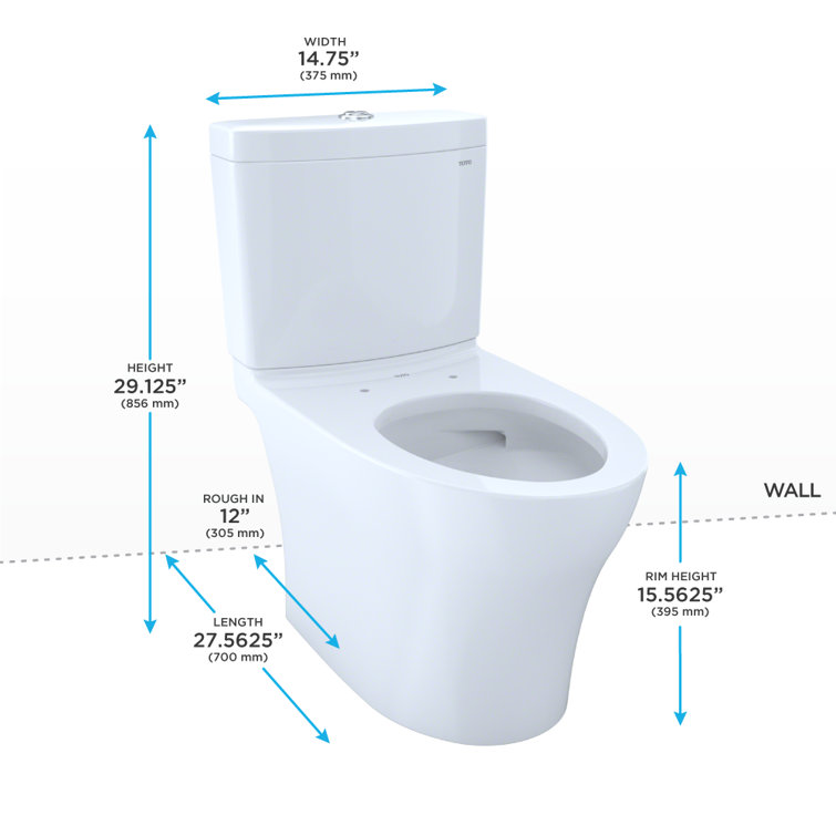 White Elongated Dual Flush Two-Piece Toilet with Tornado Flush