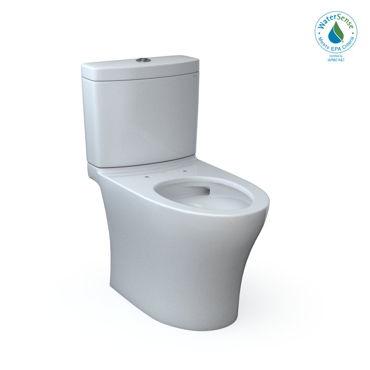 White Elongated Dual Flush Two-Piece Toilet with Tornado Flush