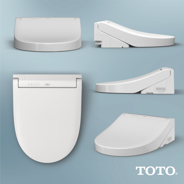 Cotton White Round Heated Electronic Bidet Seat