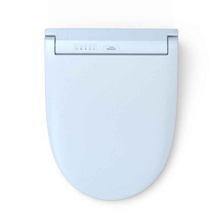 Cotton White Round Heated Electronic Bidet Seat