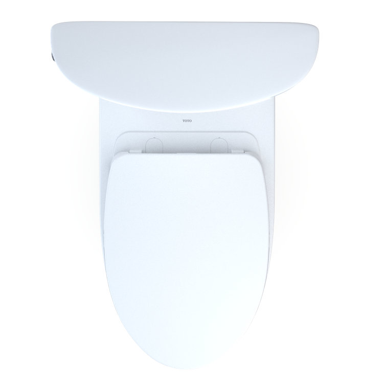 Cotton White Dual Flush Elongated Two-Piece Toilet with SoftClose Seat