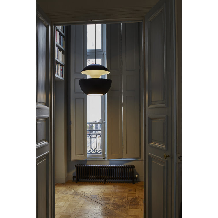 Here Comes The Sun 9.84" White Aluminum LED Pendant Light
