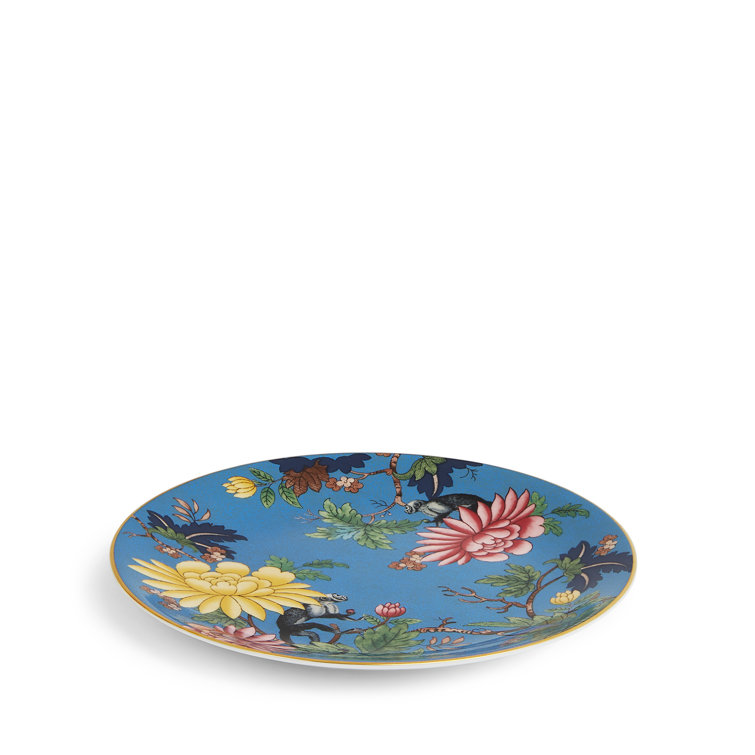 Sapphire Garden Blue Porcelain Round Appetizer Plate