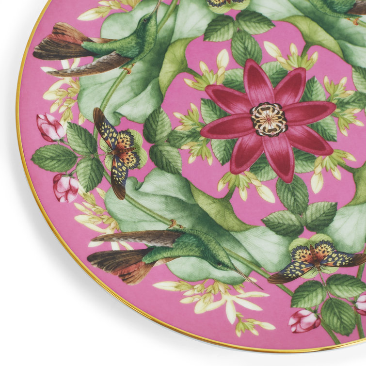 Wonderlust Pink Lotus Floral Porcelain Salad Plate