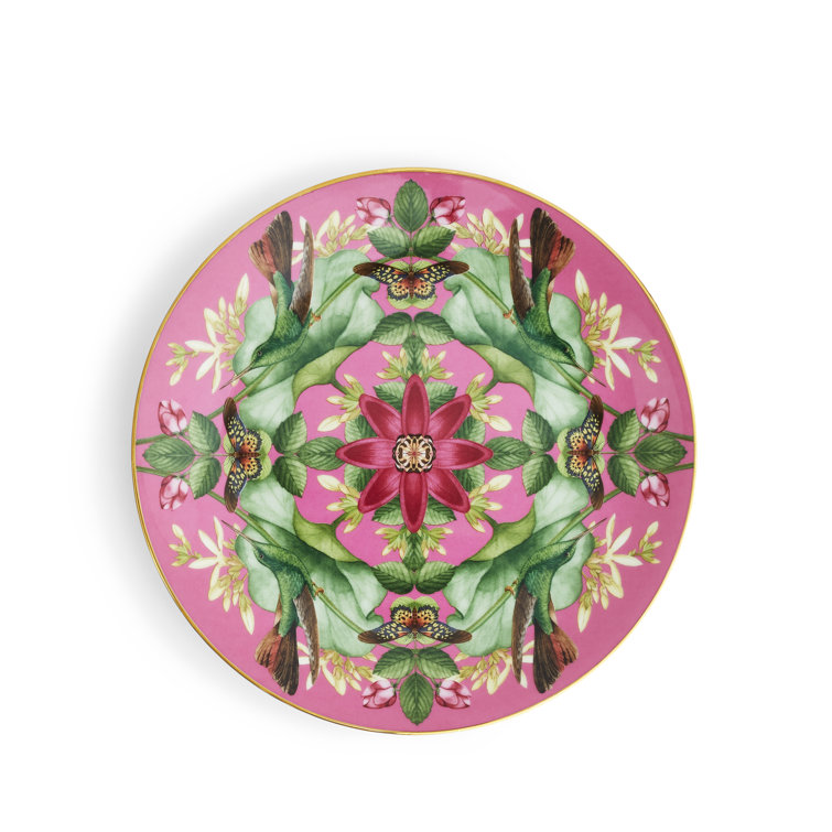 Wonderlust Pink Lotus Floral Porcelain Salad Plate