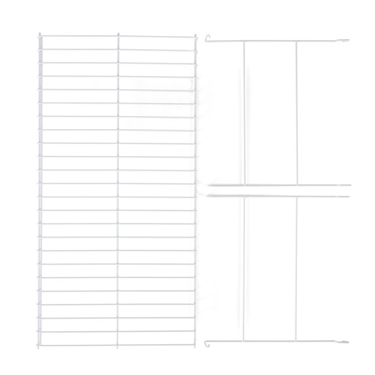 24-Inch White Steel Wire Hanging Storage Shelf, 2 Pack