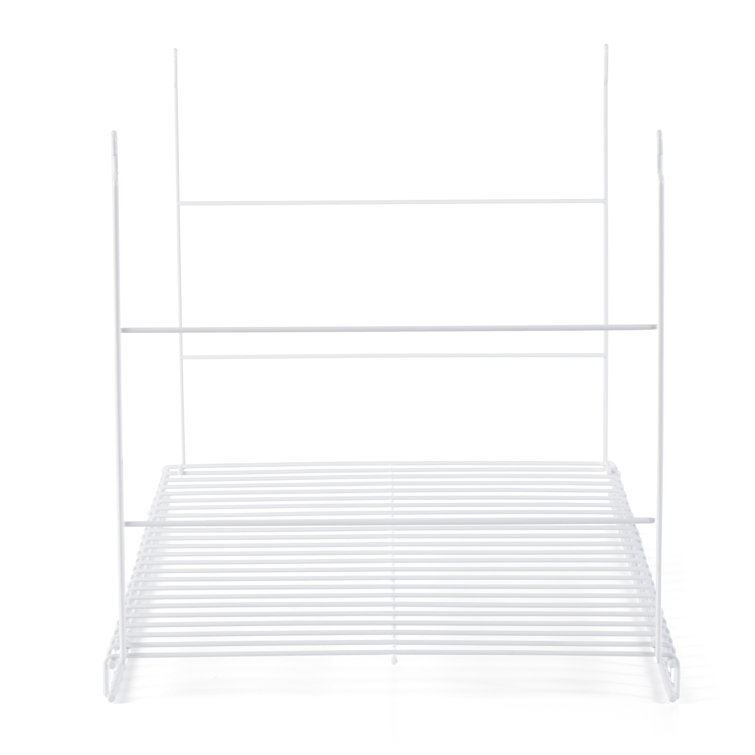 24-Inch White Steel Wire Hanging Storage Shelf, 2 Pack