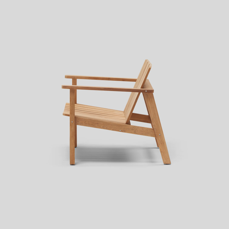Teak Natural Wood Outdoor Adirondack Chair with Arms