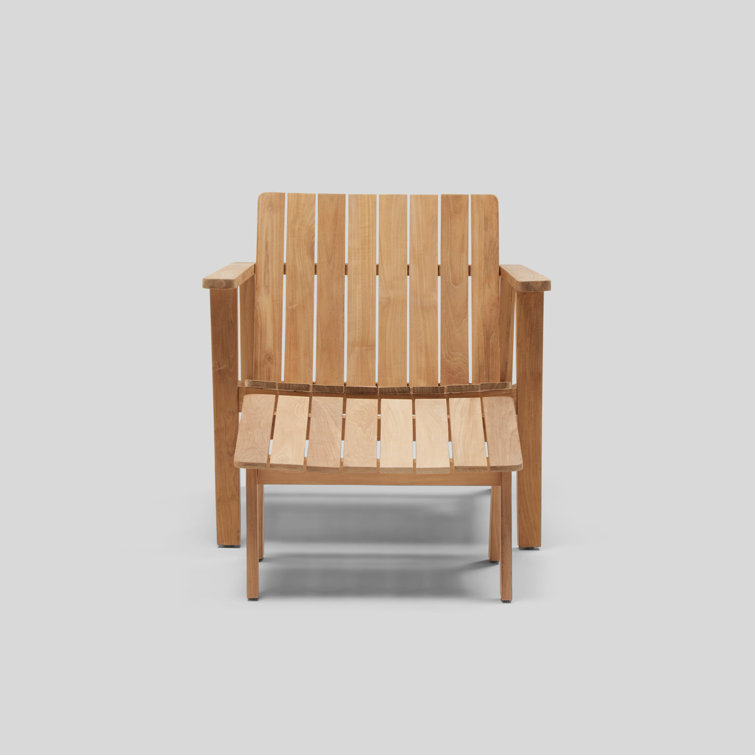 Haven Teak Outdoor Adirondack Chair with Ottoman