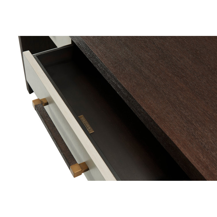 Cardamon Gray 49.25'' Contemporary Home Office Desk with Drawers